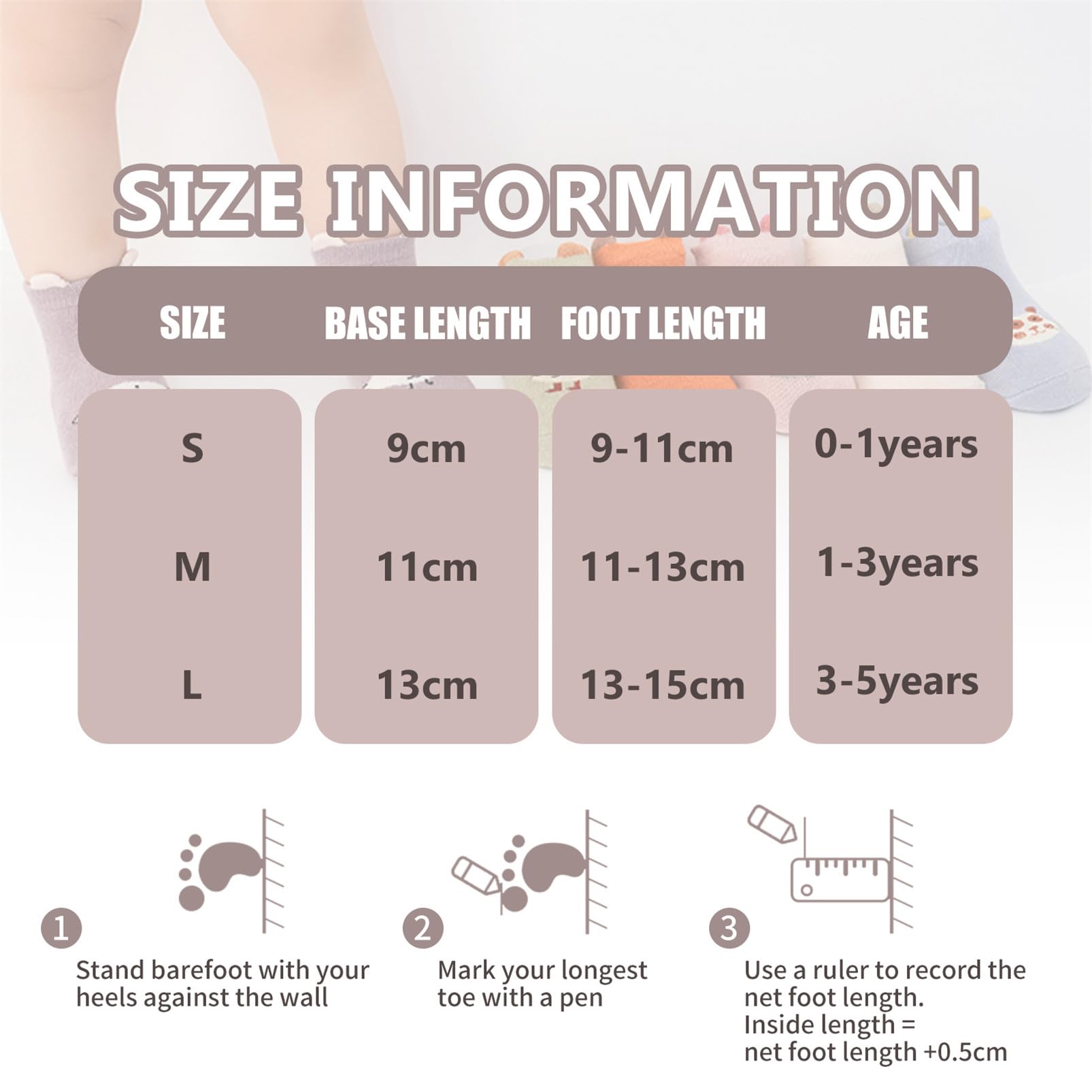 outfit spring Calzini Antiscivolo Bambino Bambina Calze Antiscivolo in Cotone Motivi Animali Neonata Bambini Calzini Invernali 0-12 Mesi 1-5 Anni Compleanno Regalo