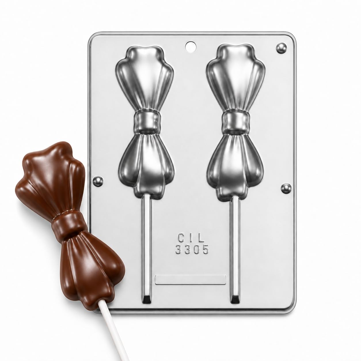 Bow Tie Lollipop Chocolate Candy Mold 3305 2 Cavities-picture-53