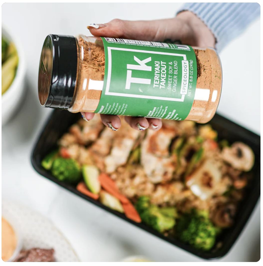Spiceology Teriyaki Takeout Seasoning Blend, 8.8 oz | Sweet Soy, Ginger, Garlic & Green Onion | Seattle-Style Teriyaki Dry Rub & Marinade Seasoning | Perfect for Chicken, Beef, Salmon, Vegetables, Rice & Stir Fry thumbnail 5