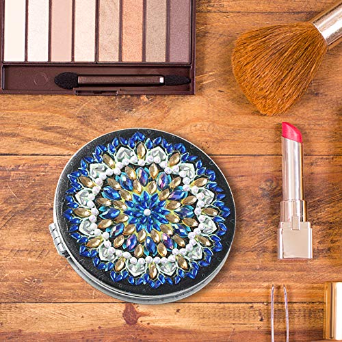 Heijom Mandala Diy Diamond Painting Handheld Pocket Makeup Mirror,Compact Mirror With Diamond Painting Cover For Purses And Travel,For Kids Women Girls #TOP1