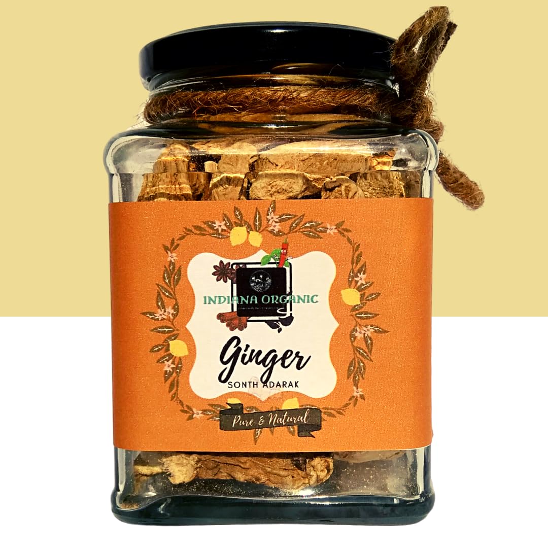 Indiana Organic Dry Whole Ginger, Sabut Sonth Adarak, 100 gram - Image 5 thumbnail