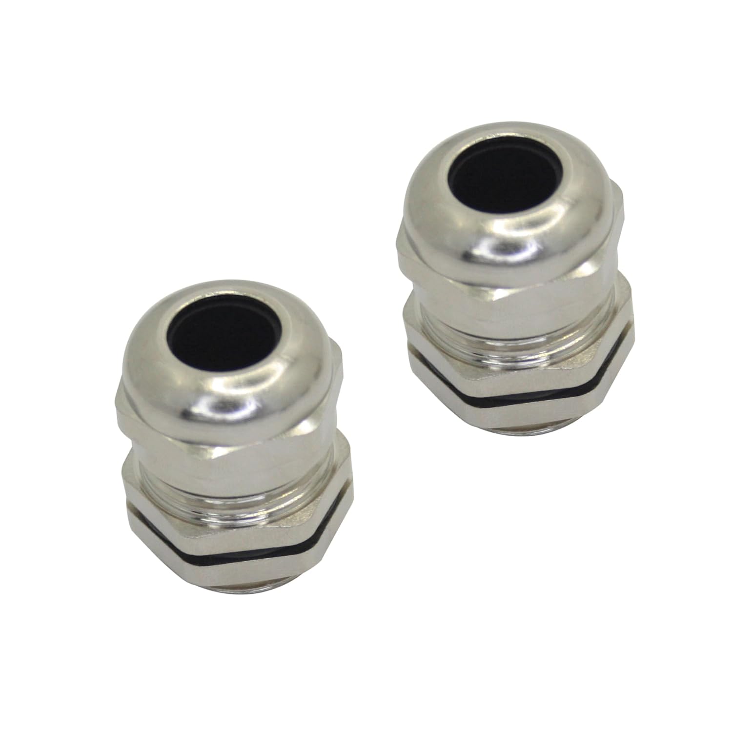 M27 Nickel Plated Brass Adjustable Cable Connector,with Gaskets and Locknut