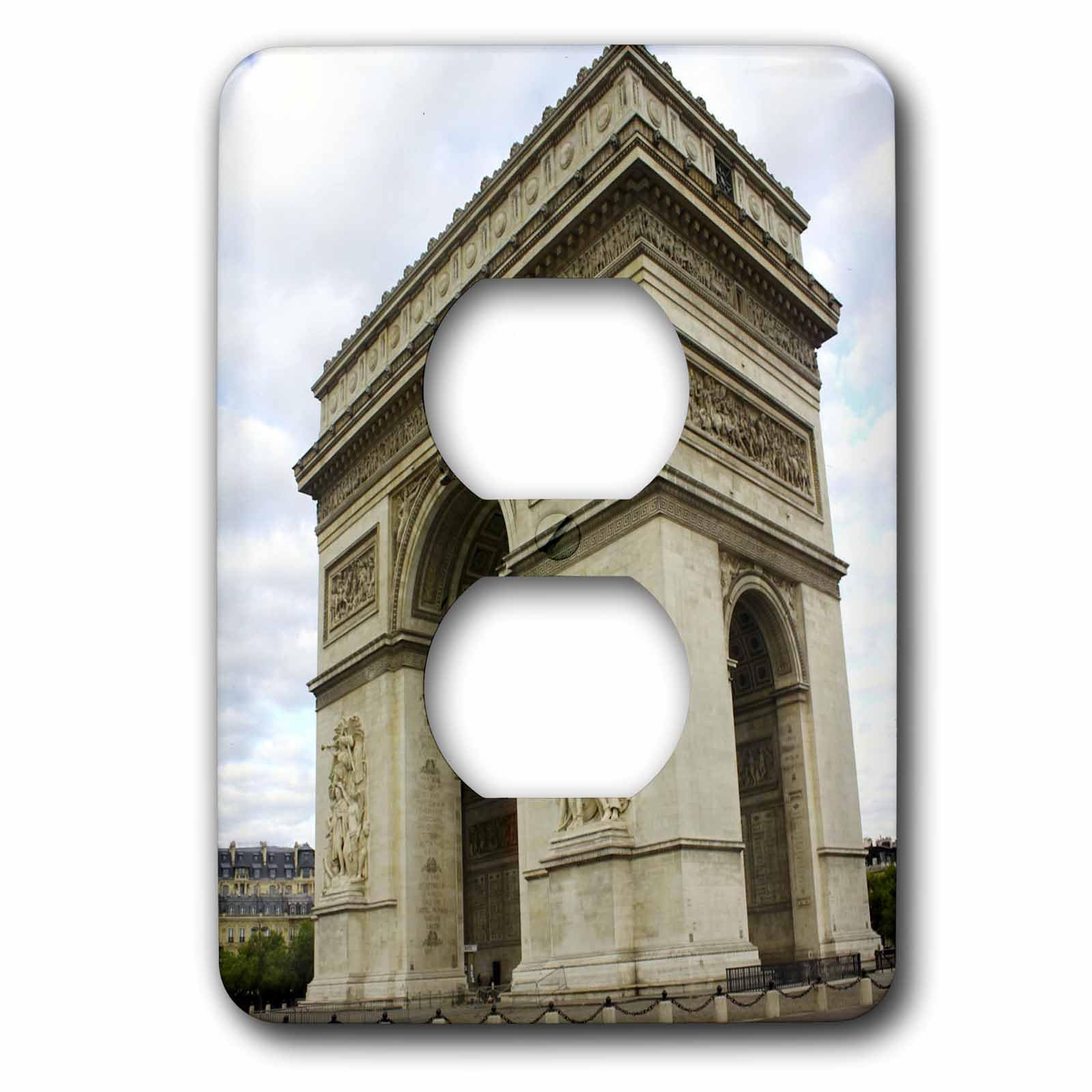 Plaque 2 prises 15,2 cm 3dRose LSP_38321 cache-prise imprimé Arc de Triomphe