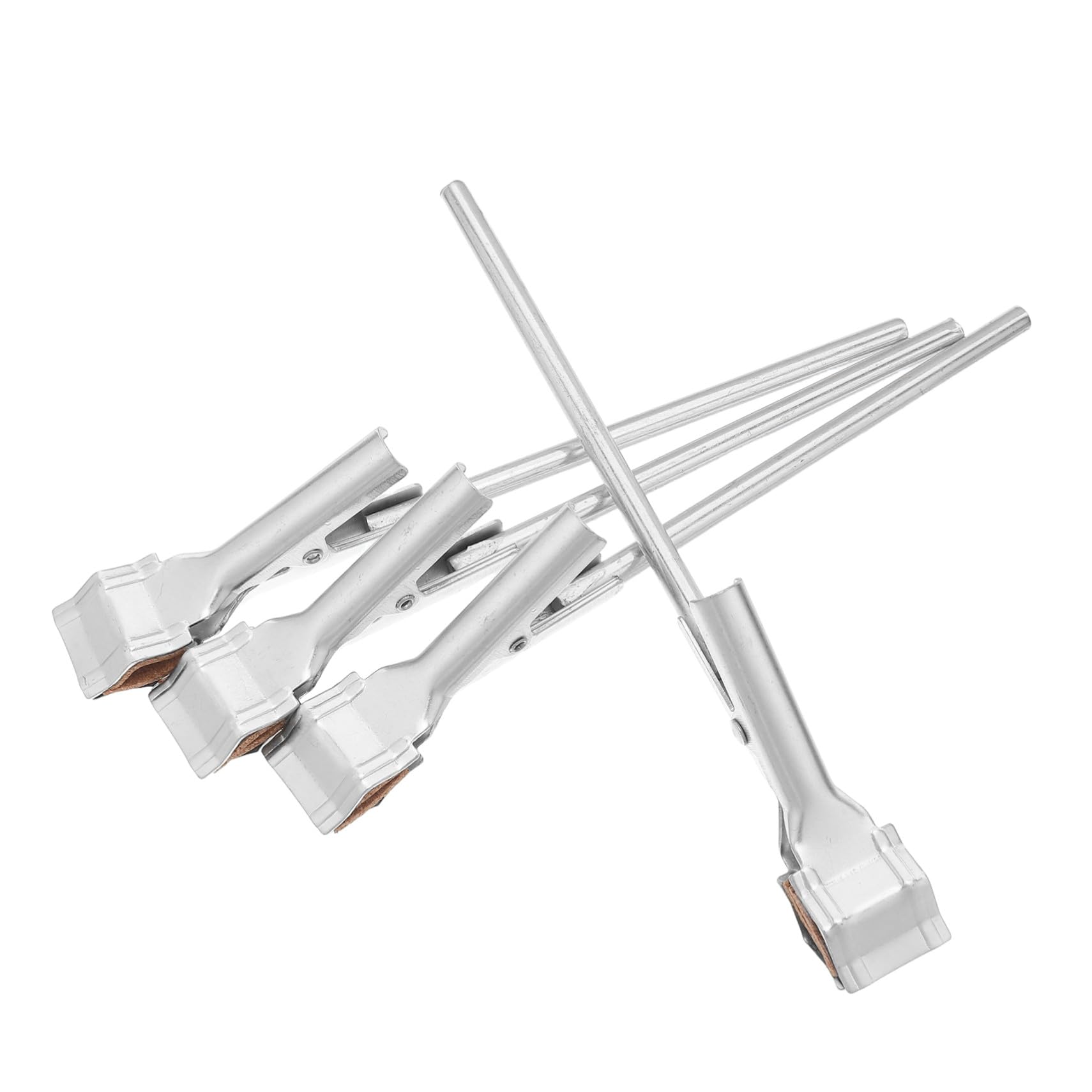 Amosfun Pince Expérimentale en Fer Argenté Résistante la Chaleur pour Tubes à Essai, Flexible à Utiliser, Lot de 4 Pièces pour Travaux Expérimentaux en Chimie