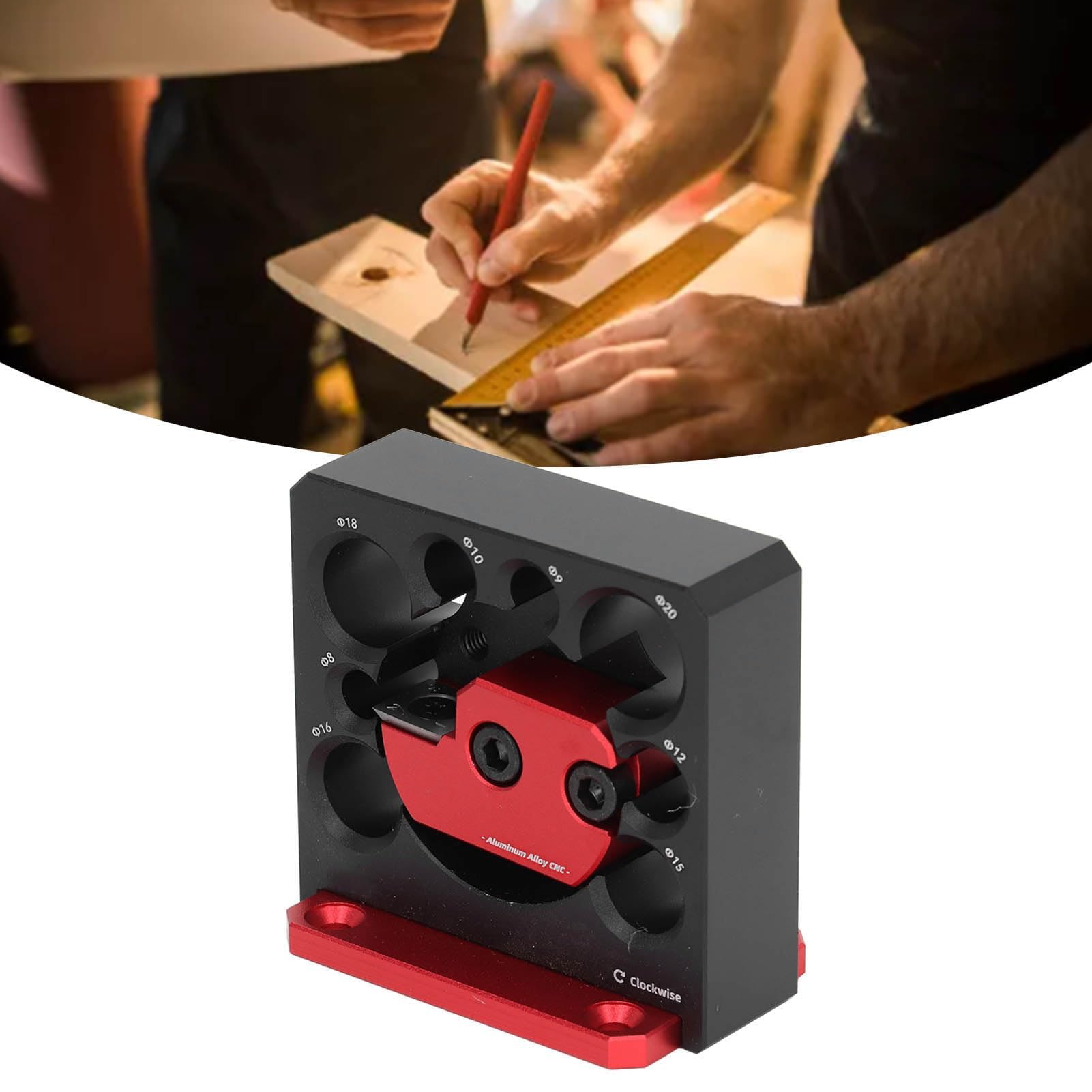 Kit di Jig per Tasselli, 8 Mm a 20 Mm Regolabile per Tasselli, Asta Tonda per Tasselli per Fresatura Elettrica Durevole, Taglierina per Tasselli per Aste di Legno, Bastoncini