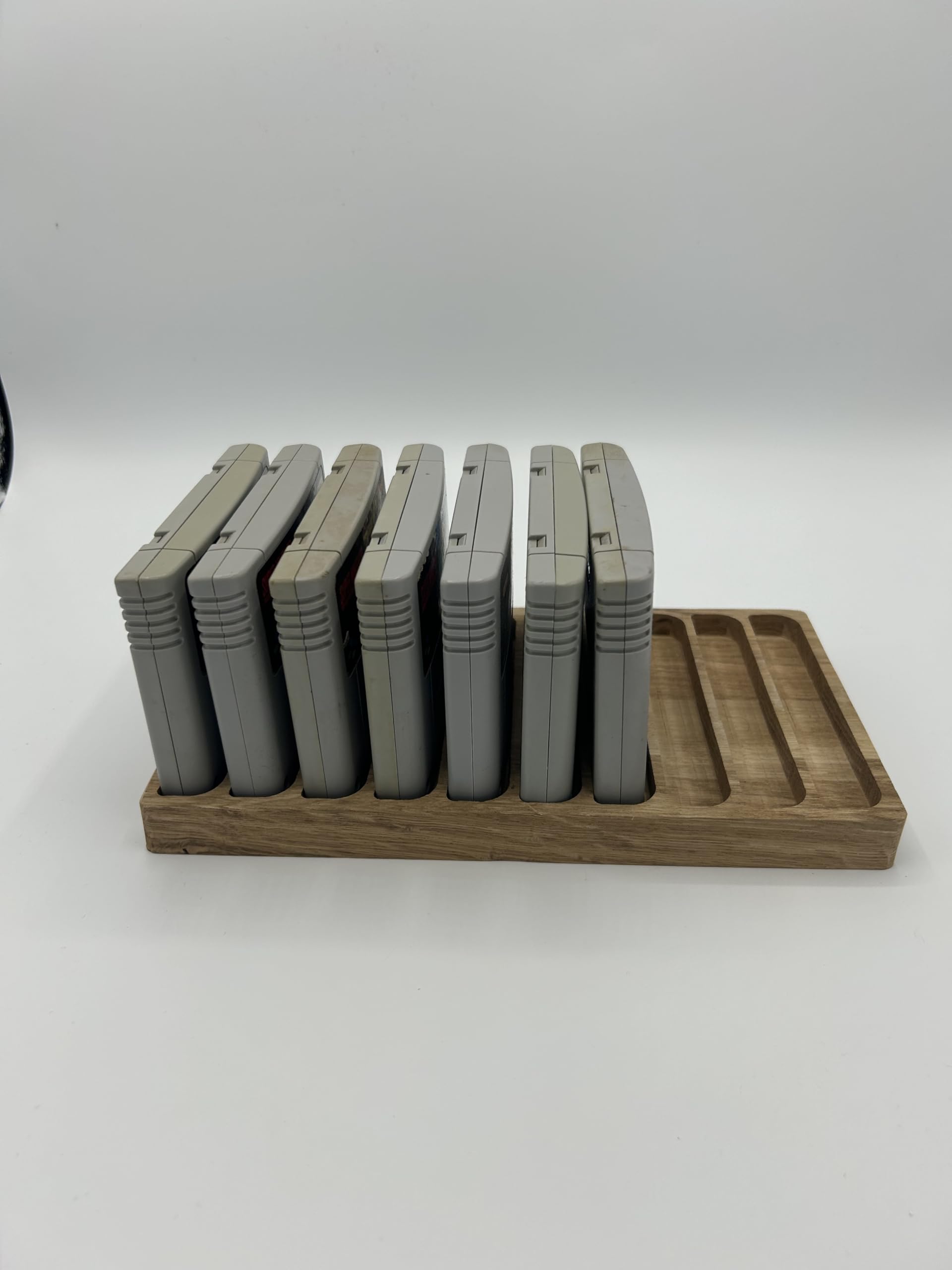 Generisch Support de jeu pour 10 Super Nintendo SNES PAL, bois de chêne véritable