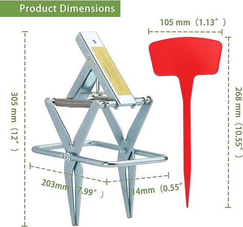 Miniatura 4 de 2 trampas para topos para césped, trampa de acero galvanizado para topos, trampa para topos y topos, trampa eliminadora de topos fácil de configurar