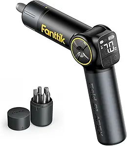 Fanttik S1 APEX Electric Screwdriver, Pivot Handle Screwdriver, Max 7N.m High Torque, 2 Speed Options, 1/4''Hex, Screen Interaction, Tech Tool for DIY Enthusiasts-Basic Edition