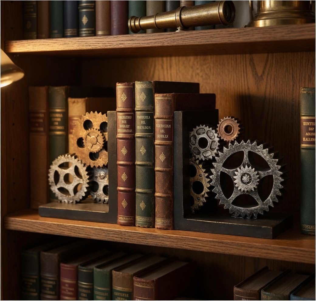 Buchstützen aus Kunstharz im Vintage-Stil