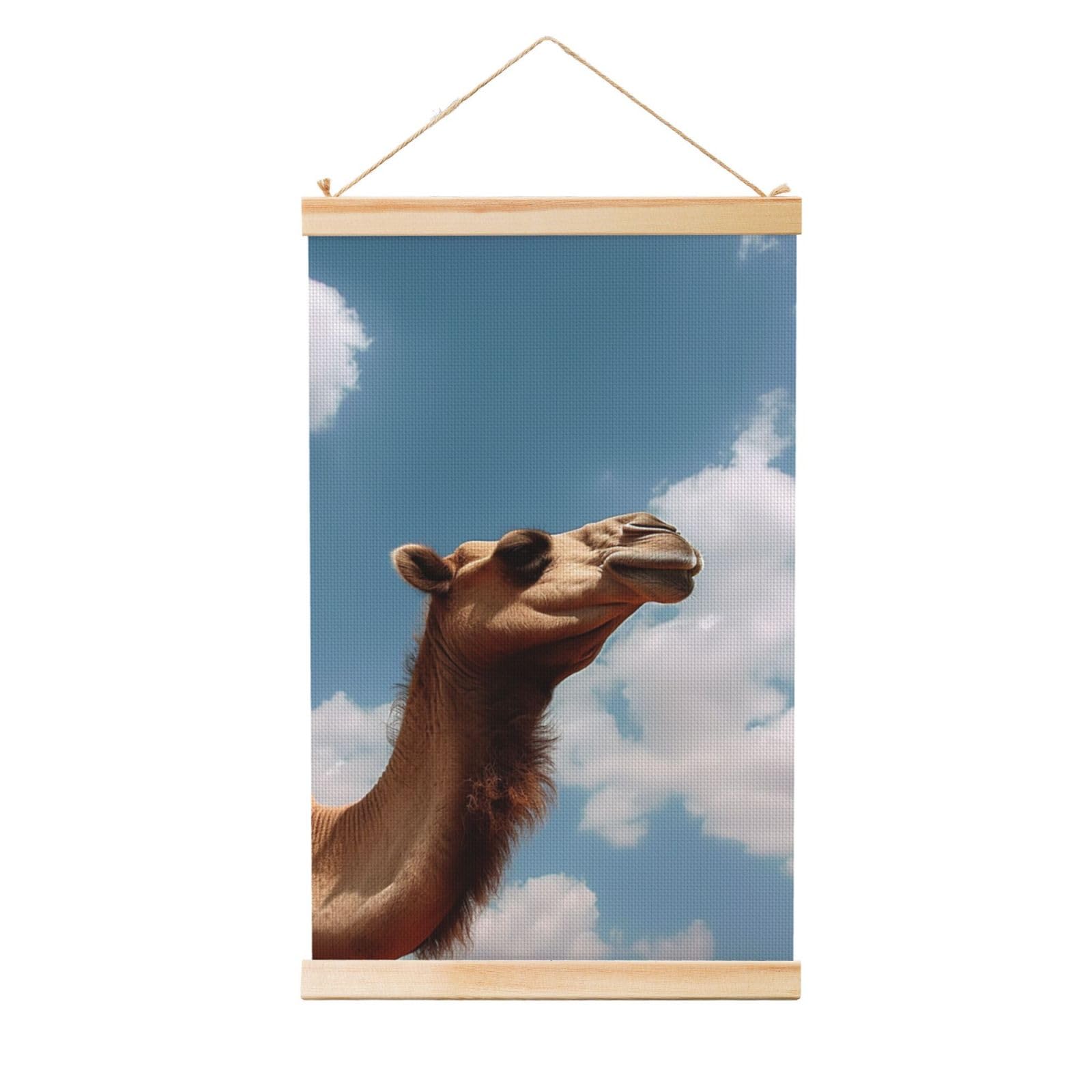 Animal Posters Wooden Shaft Hanging Poster Canvas Prints Scroll Wall Art Painting Vintage Wall Banner Modern Artwork Decor for Home Decor Ready to Hang 20"x30"