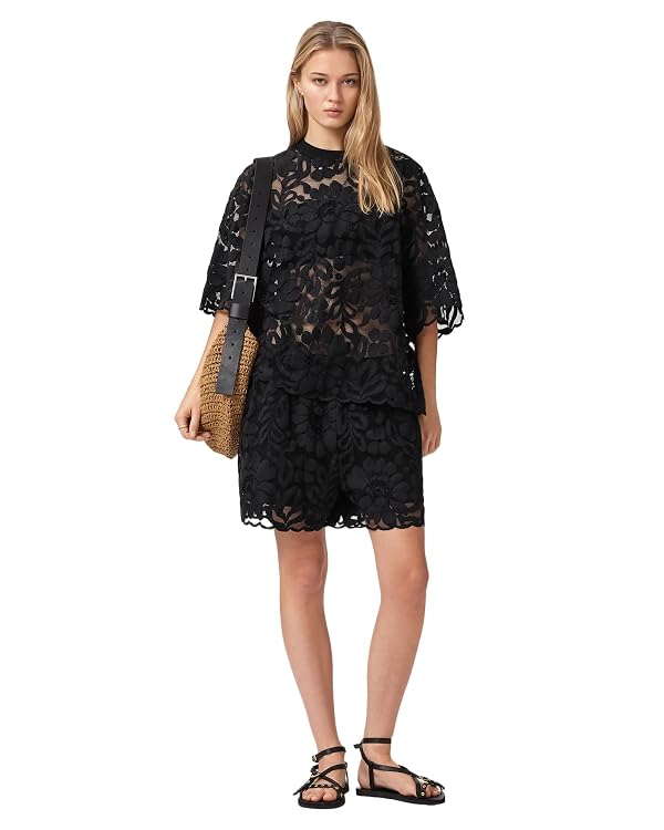 AllSaints Women's Amelie Lace Tee Black M by AllSaints - Used condition - Image 3