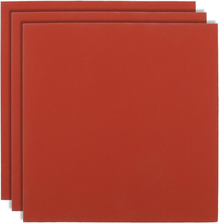 NUOBESTY 3pcs High Temp Insulation Rubber Heat Press Mat Foaming Pad for Even Pressure Distribution Absorption for Heat Transfer Projects