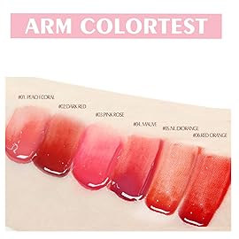 6 Colors Lip Tint Stain Set, Korean Velvet Watery Lip Stain Mini Liquid Lipstick, Moisturizing Natural Long lasting Non-Stick Cup Waterproof Multi-use Lip and Cheek Tint, Vivid Color Makeup (Set A)