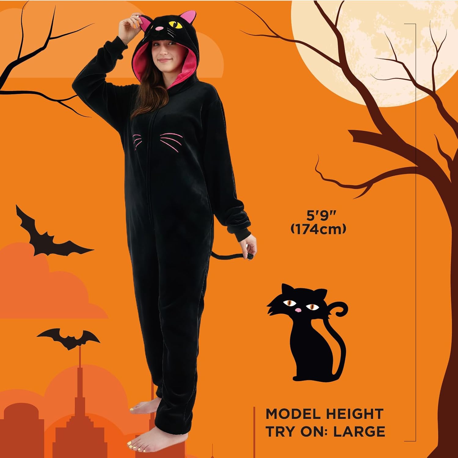 Unisex Adult Onesie Pajamas,Flannel Hooded Sleepwear Halloween Costumes Animal Cosplay Homewear - Image 6