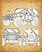 Original Jeep Patent Art Prints - Jeep Gifts for Men Set of Four Photos (8x10) Unframed - Great Man Cave Decor and Gift Under $20 for Jeep Enthusiasts