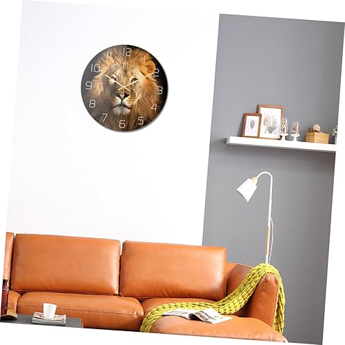Miniatura 6 de DECHOUS 2pcs Creative Wall Clock Lion Pattern Clock Digital Wall Clock Office Decor Kitchen Clock Kids Room Decoration Lion Pattern Wall Clock