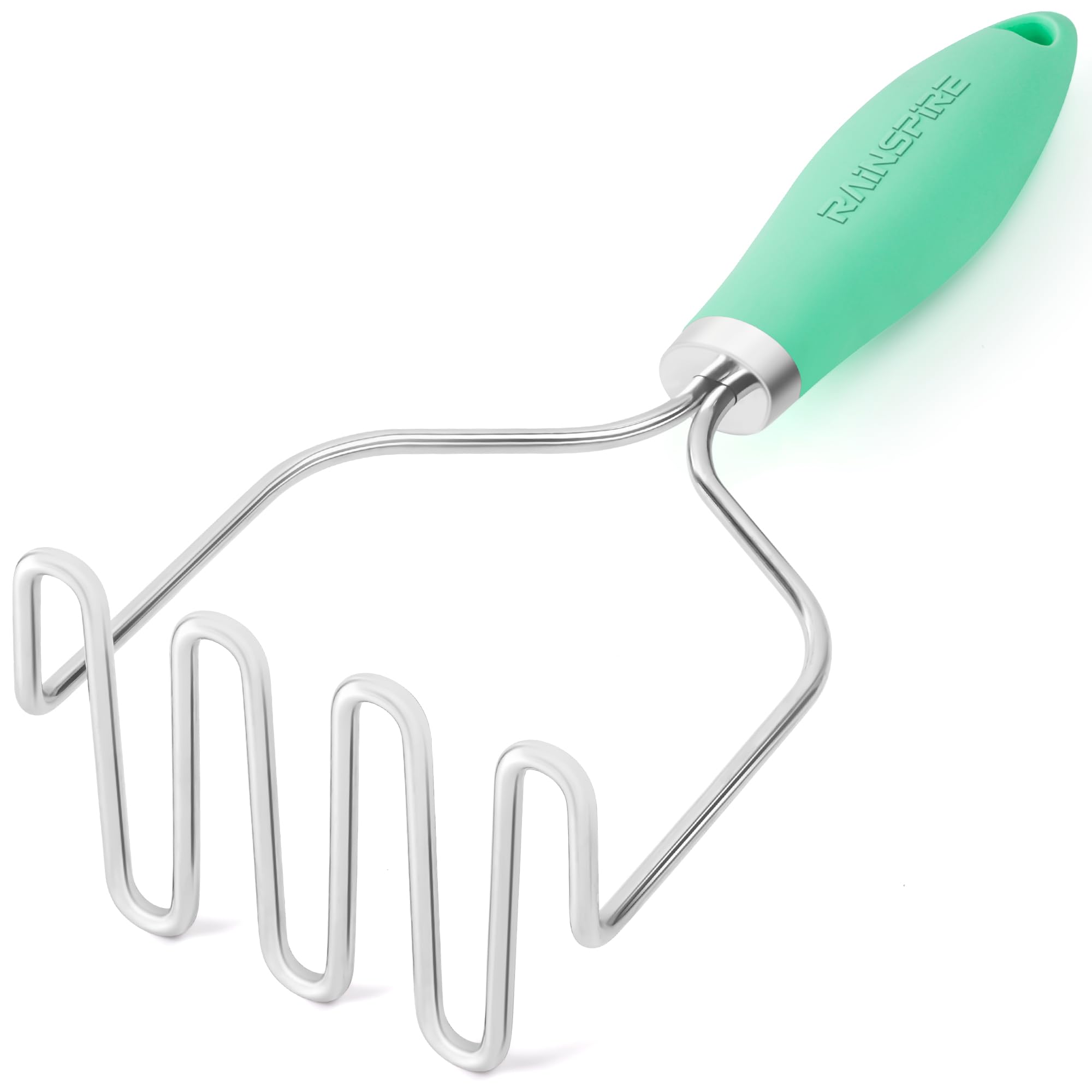 Rainspire Potato Masher - Pink Stainless Steel -8