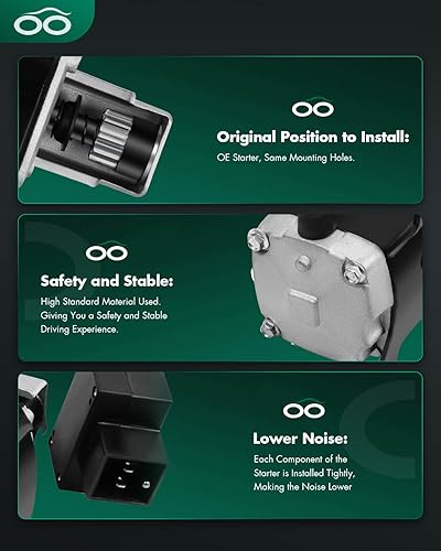 Miniatura 78 de SCITOO Arrancadores Nuevo Ajuste para Nissan Frontier Pickup Xterra 2002 2003 2004 3.3L 17859