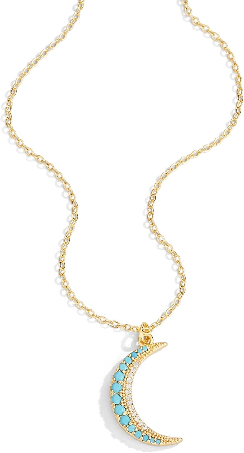 MEVECCO Gold Turquoise Necklace for Women 18K Gold Plated Dainty Turquoise Gemstone Necklace Handmade Jewelry Gifts - Image 7