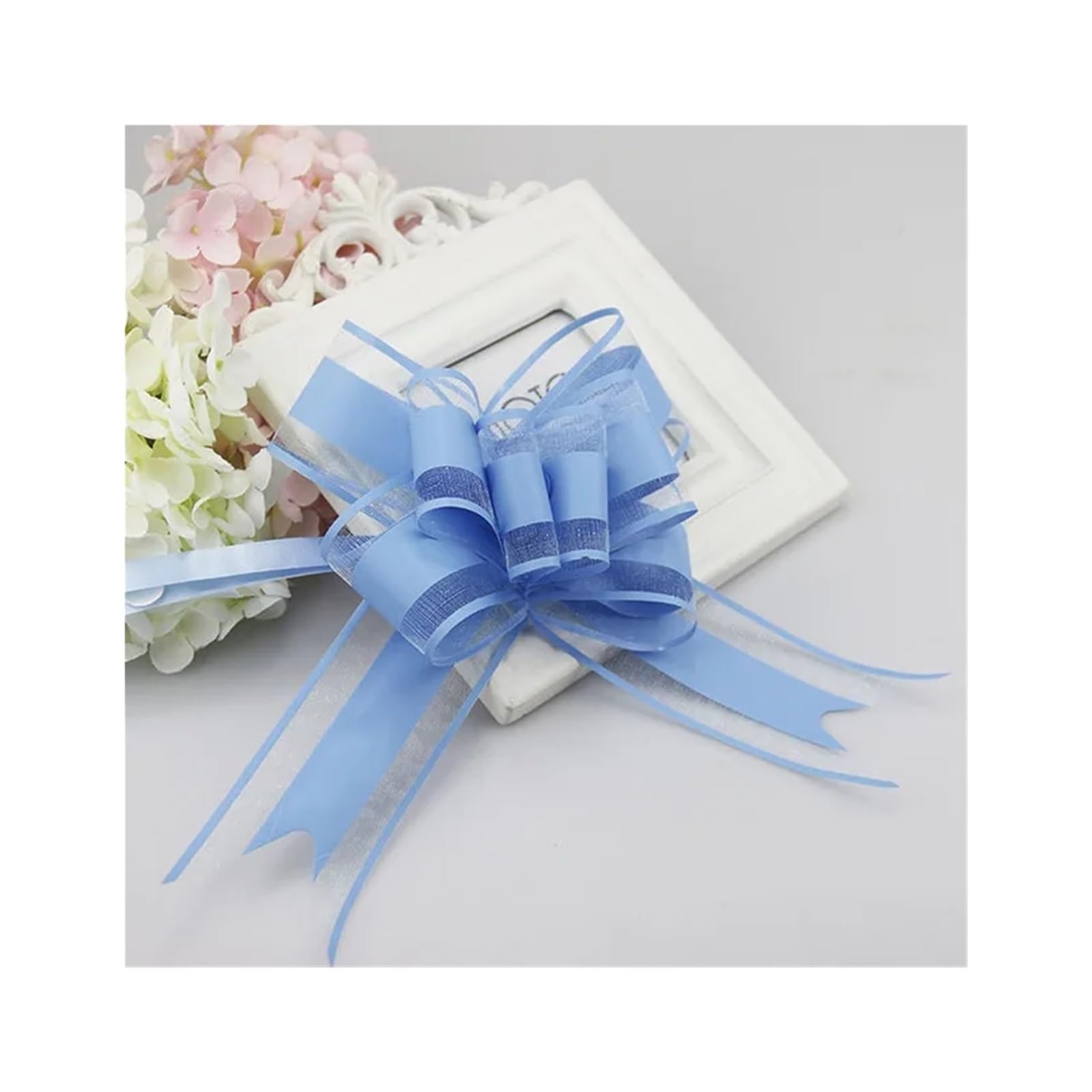 Xinglongs Bows & Ribbons 100pcs Large Size 50mm Beautiful Solid Color Pull Bow Ribbon Gift Packing Flower Bow Bowknot Party Wedding Car Room Decoration(Color13)