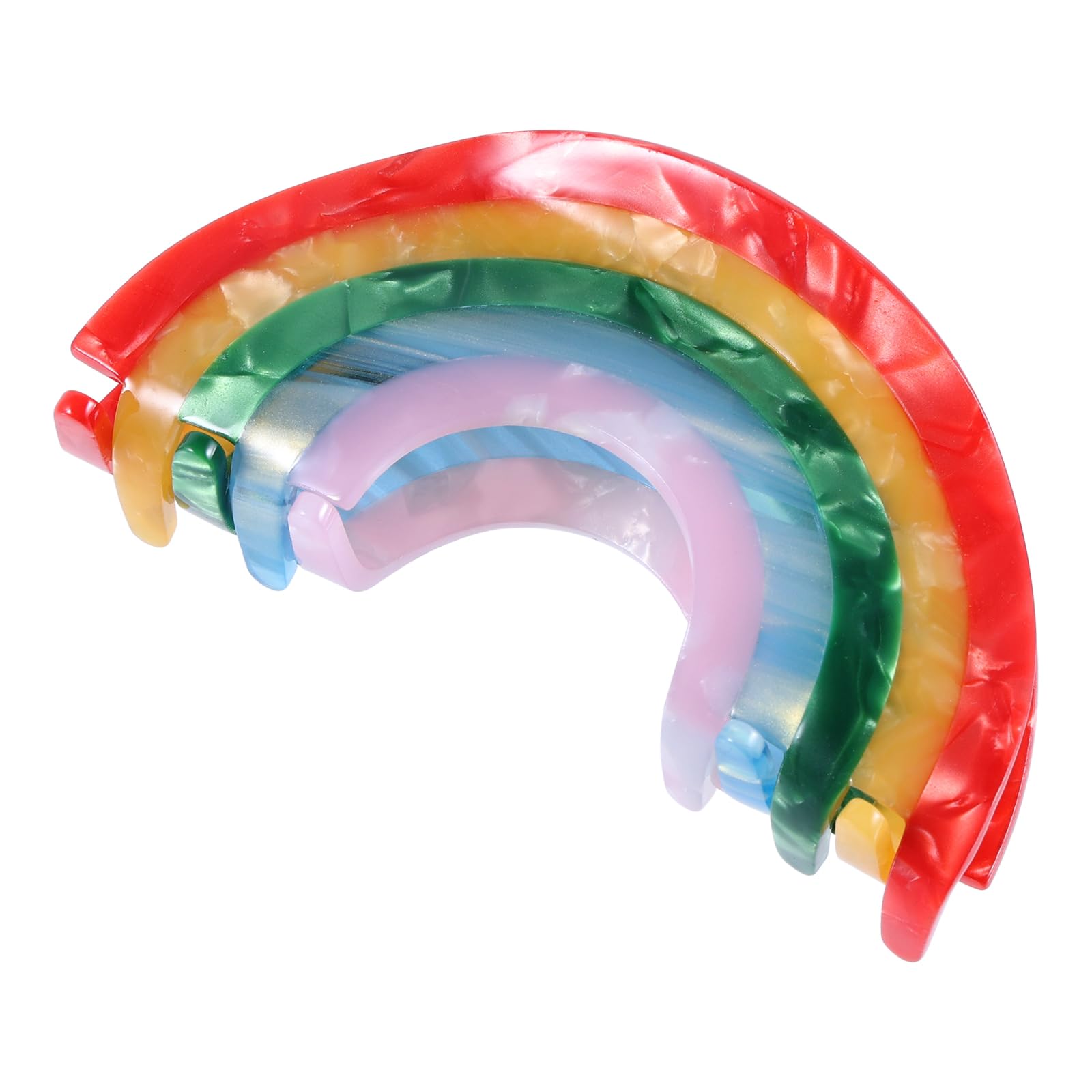 Amazon.com : Big Rainbow Hair Claw Clip Non Slip 3.5inch  display picture 1