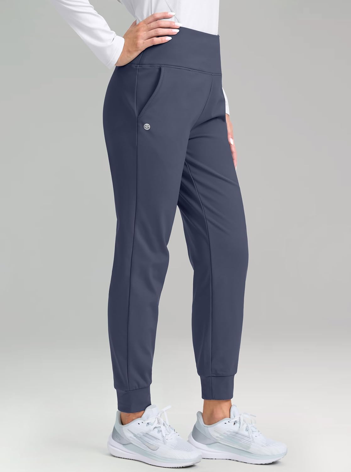 G Gradual Women's Fleece Lined Joggers High Waisted Water Resistant Thermal Hiking Pants Cold Weather Sweatpants with Pockets - Image 2