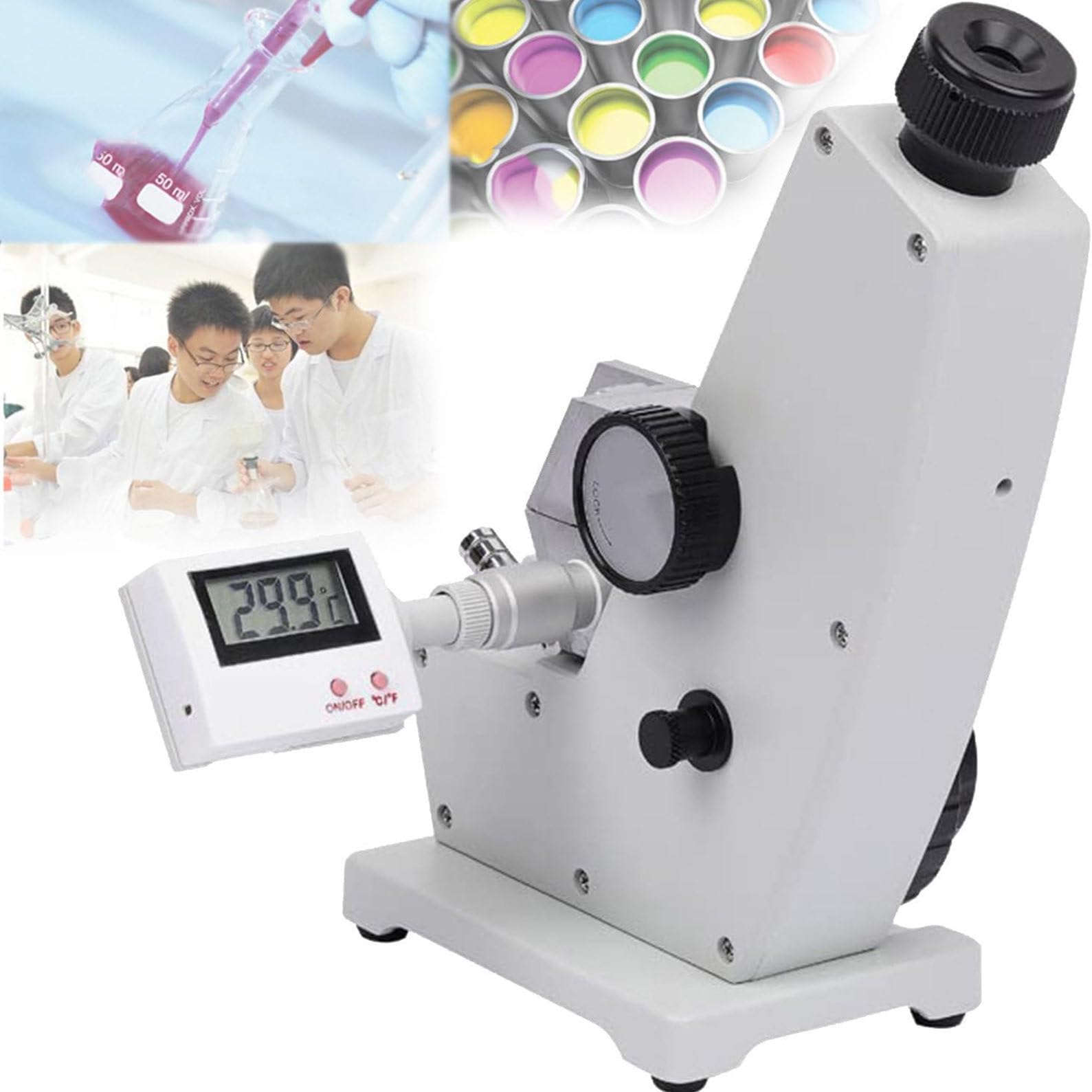 Rifrattometro digitale da laboratorio con nitidezza regolabile, misurazione automatica Brix per analisi dell'indice di rifrazione di precisione