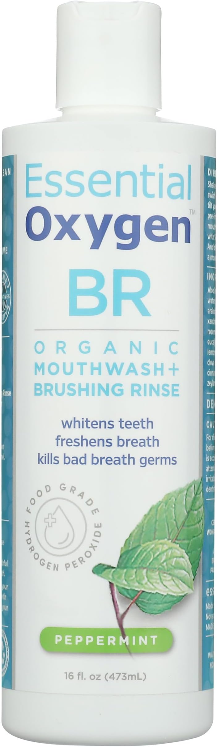 ESSENTIALOXYGEN Organic Peppermint Brushing Rinse, 16 FZ