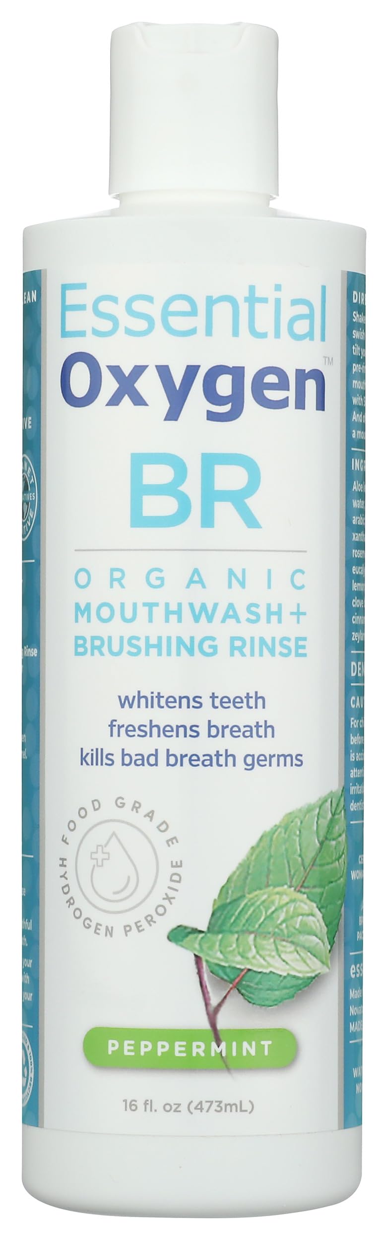 Essential Oxygen BR Organic - Enjuague bucal menta 473 ml
