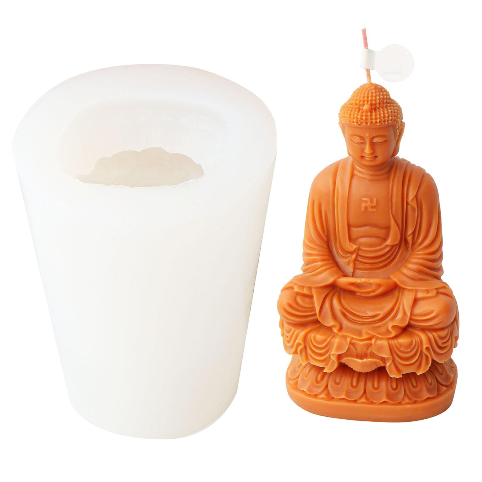 Jazuaiao Bodhisattva Statue Silicone Mold Soap Resin Plaster Making Tool Cake Chocolate Decoration Birthday Gift Easy to Remove