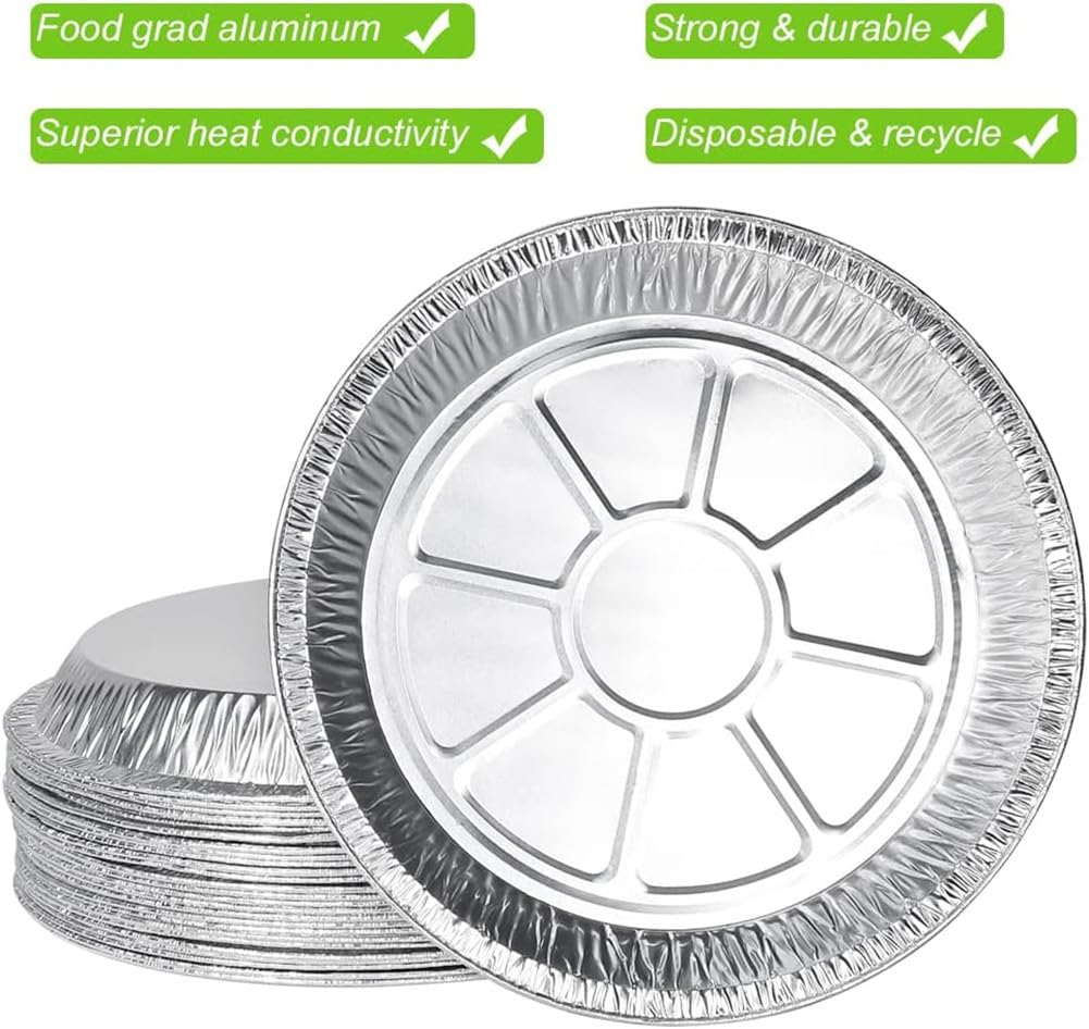 Beasea Einweg-Kuchenformen, 15,2 cm, 50 Stück, Mini-Kuchenformen, Aluminiumfolie, Backfolienpfannen für Pizza, Kuchen, Quiche