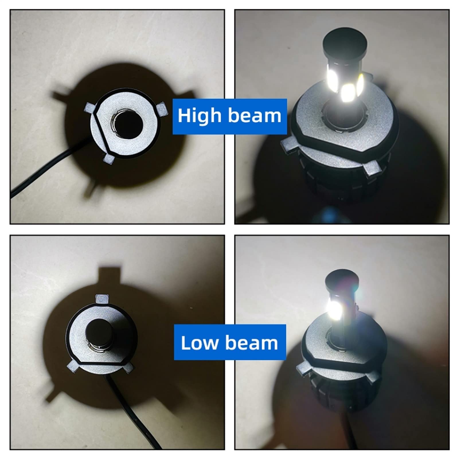fari a LED 2pcs H4 LED Lampadine del Faro H7 H7 LED Canbus Lights Auto H11 H3 880 881 H1 HB3 9005 HB4 9006 H13 12V 6000K Auto Steplamps 360 ° Luce Lampadina a LED (Size : H4 HB2 9003)
