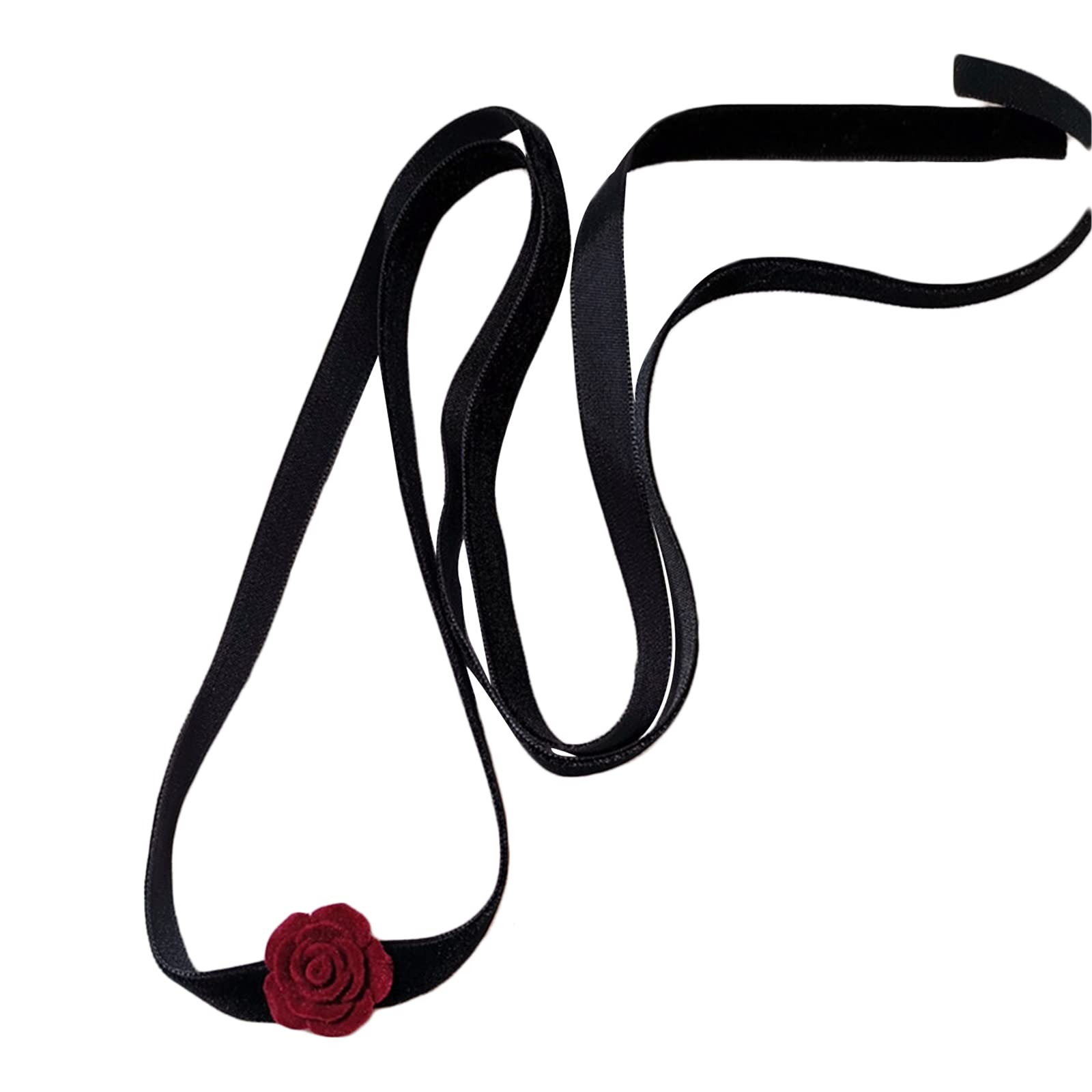 Collana Girocollo Floreale In Pizzo E Velluto | Camelia Nera | Boho Vintage | Gioiello Per Donne E Ragazze - 5