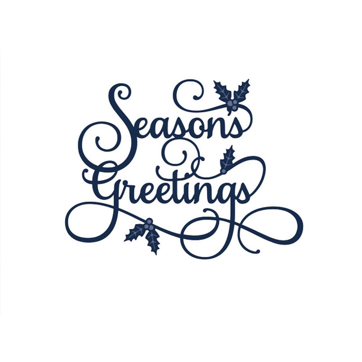 Seasons Greetings Pattern Decoration Metal Cutting Die for Card Making DIY Scrapbooking Seal Embossing Stencil Handmade Paper Crafts Template Photo Album Decor