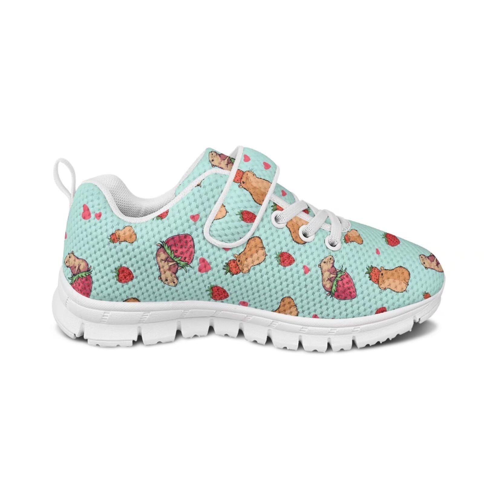 HELLHERO Boys Girls Sneakers Kids Tennis Running Shoes Capybara Sneakers Slip on Walking Shoes Athletic Sport Gym Training Shoes Flat Footwear Outdoor Sports Tennis