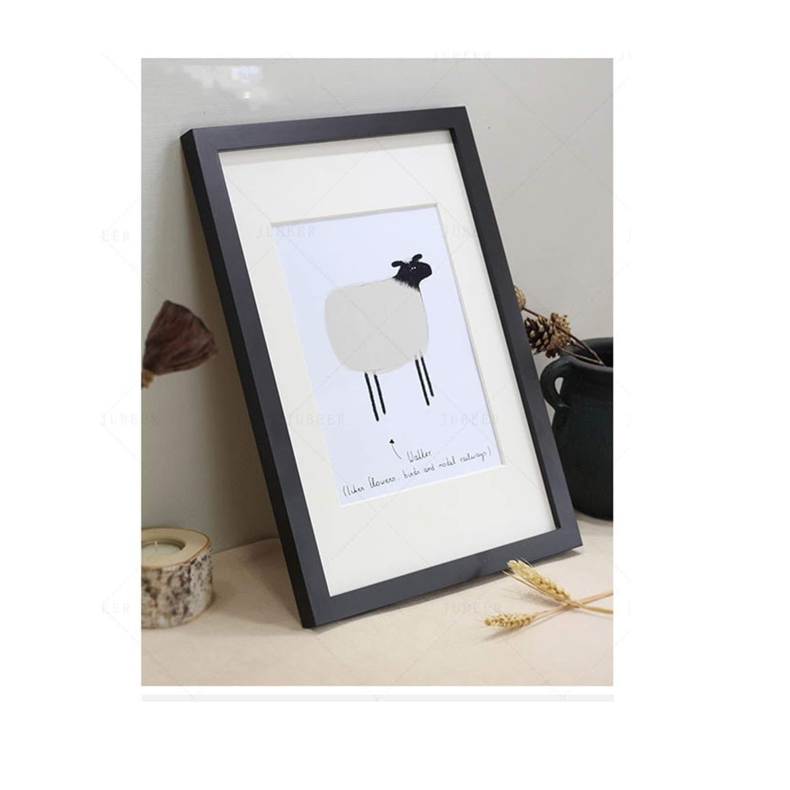 Photo Frames Simple Wooden Frame A4 A3 Black White Color Picture Photo Frames For Wall Home Decor(Black,5x7inch(13x18cm))