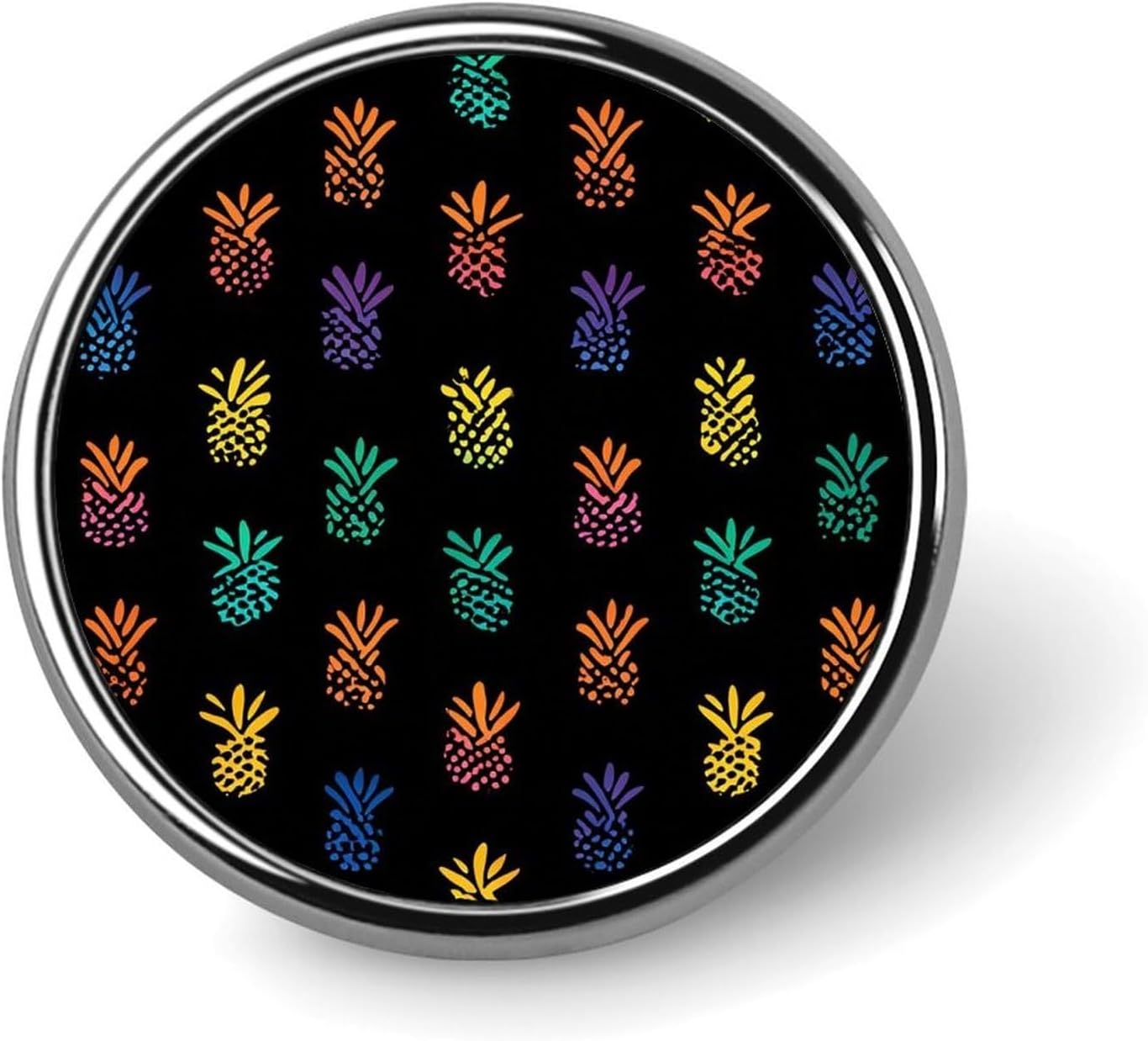 1 Inch Round Badge Metal Button Maker Supplies Rainbow Pineapple Cartoon Badge with Pin Funny Gifts for Couples, Friends, Clothing Accessories