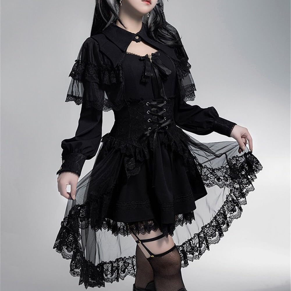 Steampunk damskie spódnice, pasek w talii, łyżeczka, gorset piratów, kostium