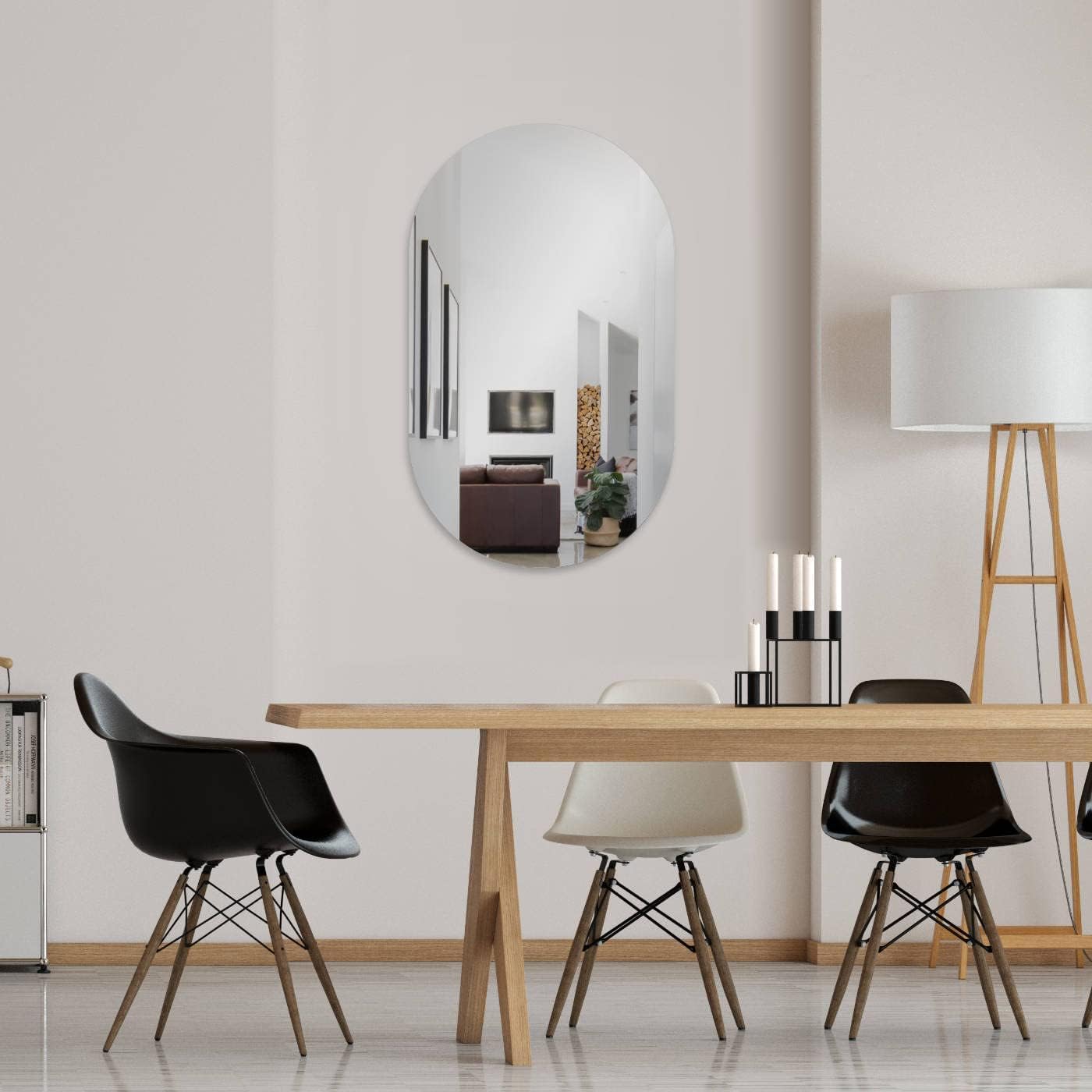LED Illuminated Bathroom Mirror with Integrated Anti-Fog Mirror Heating Food 50 x 70 cm Can be Mounted Portrait or Landscape Orientation, Bathroom Mirror with Light Up and Down, Energy Class A +