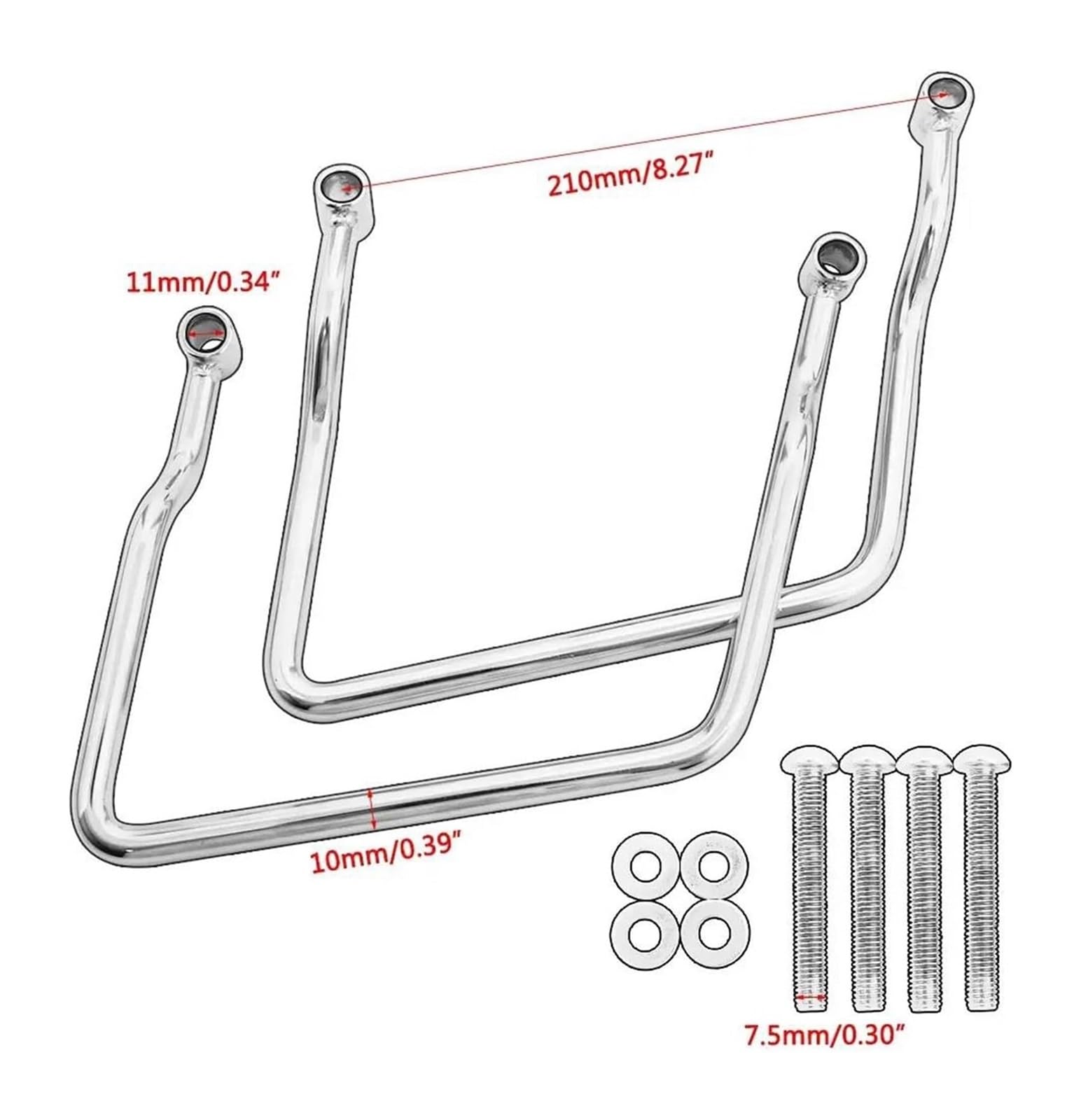 Motorrad-Gepäckträger Chrom für Suzuki Intruder Volusia 800 VL800 2001-2004 21cm