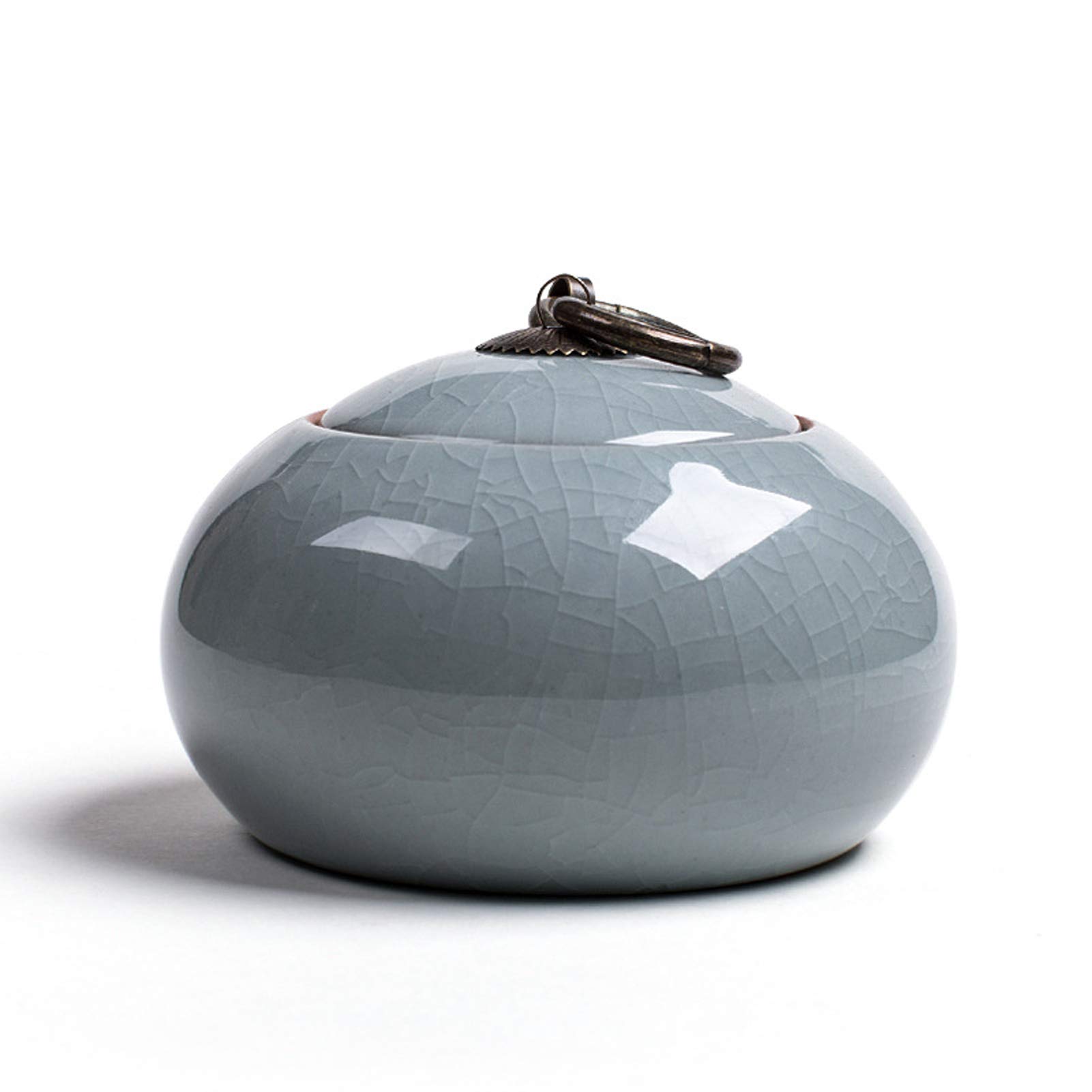 Uziqueif Handmade Ceramic Pet Cremation Urns Memorial Hall Ashes Casket Handmade Ceramic Keepsake Funeral Urn For Home Or Cemetery Dog Cat,B
