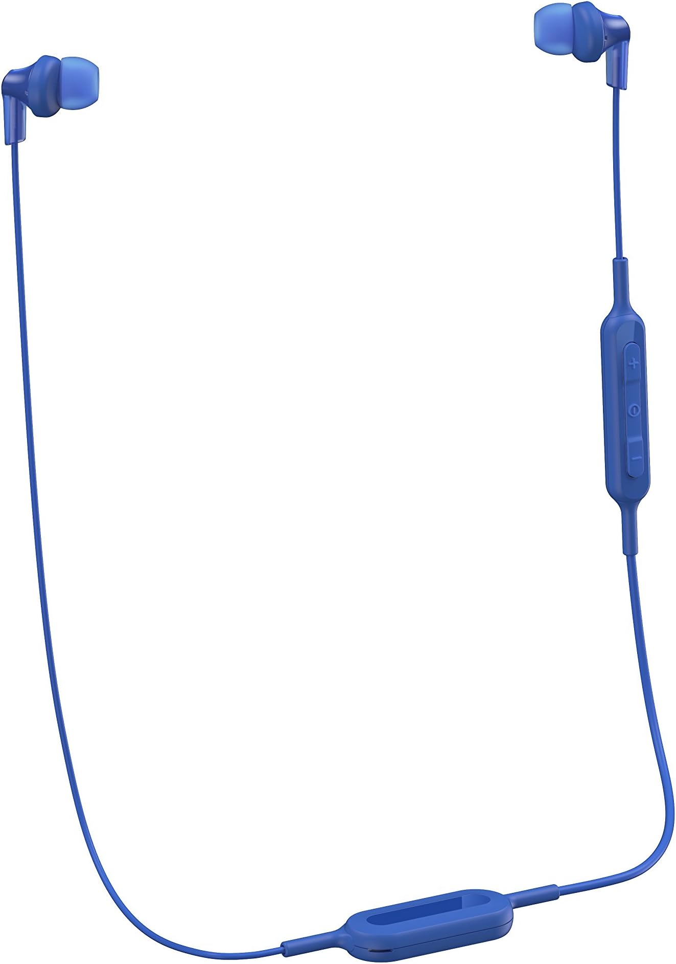 PANASONIC Bluetooth Earbud Headphones with Microphone, Call/Volume Controller and Quick Charge Function - RP-HJE120B-A - In-Ear Headphones (Blue)