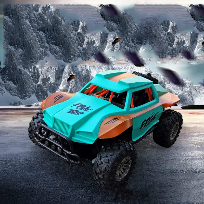 TechPlus Bigfoot Remote Control Car 2WD High Speed ​​Racing 2.4G Electric Climbing RC Buggy Anti-drop Anti-collision Model Toy Car Adult Child Birthday Gift (Blue)