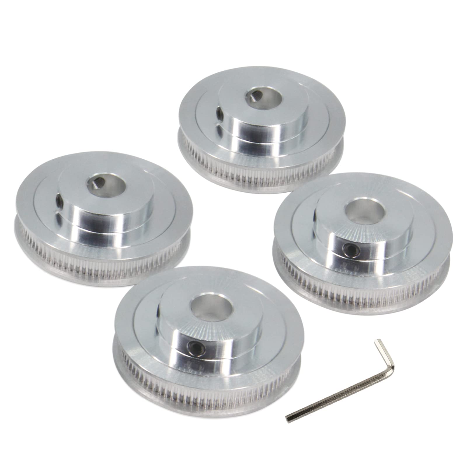 2GT Pulleys 80 Teeth 5mm Bore 80T Timing Belt Pulleys Synchronous Wheel Aluminum for Width 6mm Belt 3D Printers Parts, 4pcs/Pack(Size: 80T-5mm Bore) — Amazon image 15