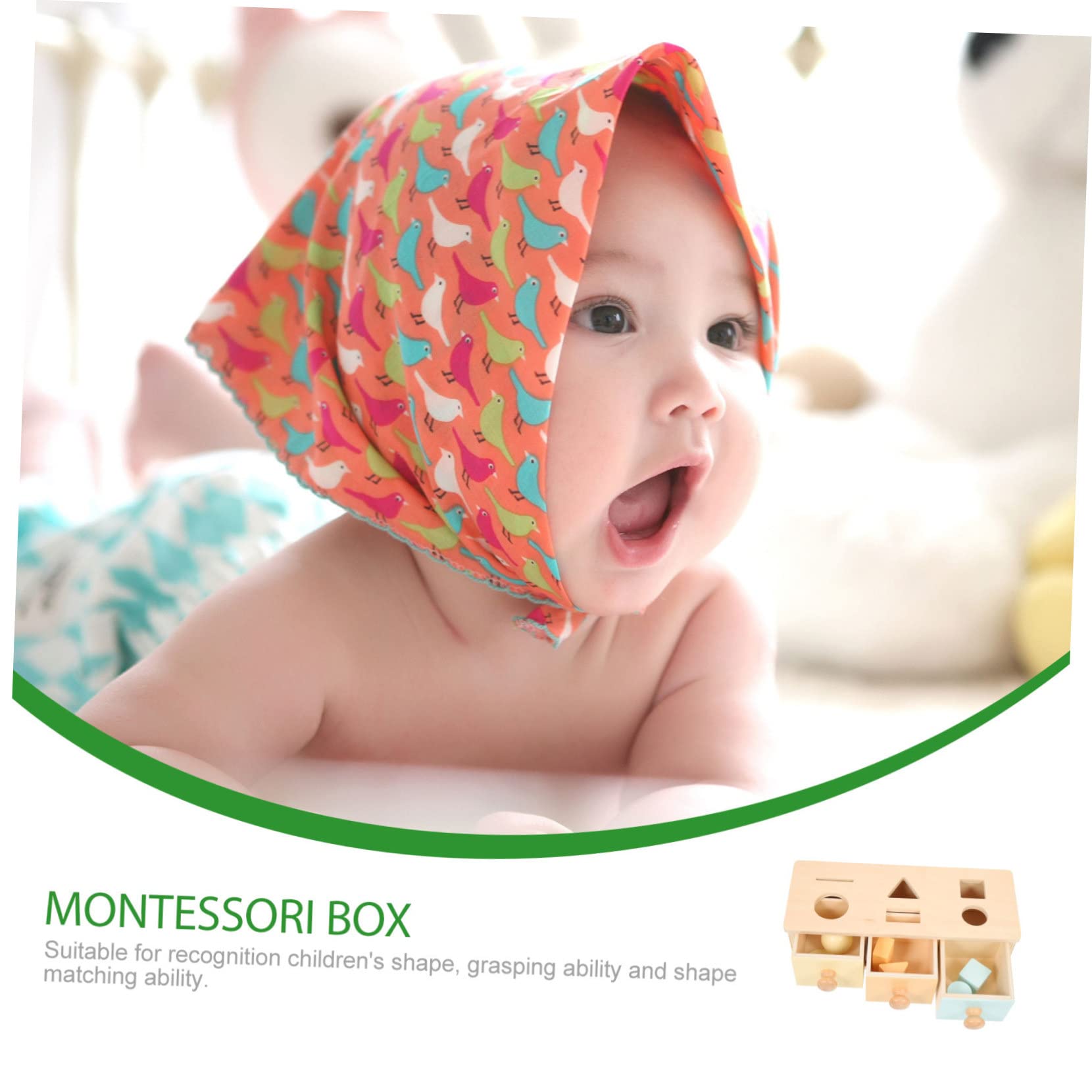 ibasenice Caja de Juguete de Madera Montessori para Niños Pequeños
