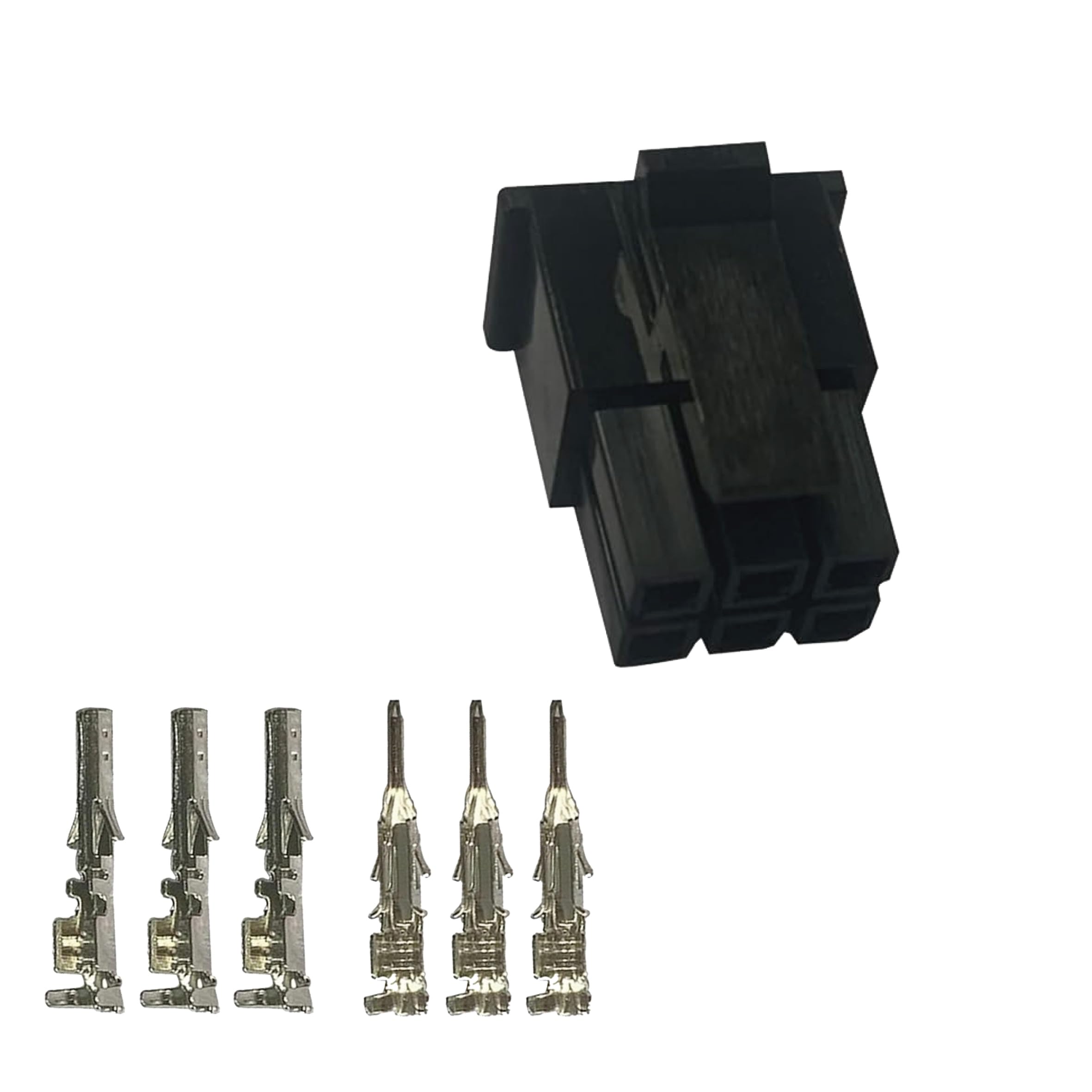 3.0rm Dual Row (6 Circuit) Male and Female Plugs with Terminal receptacles, 6 Complete Packages - Includes sockets, Row, Male, Receptacle, Plug for Versatile Connections