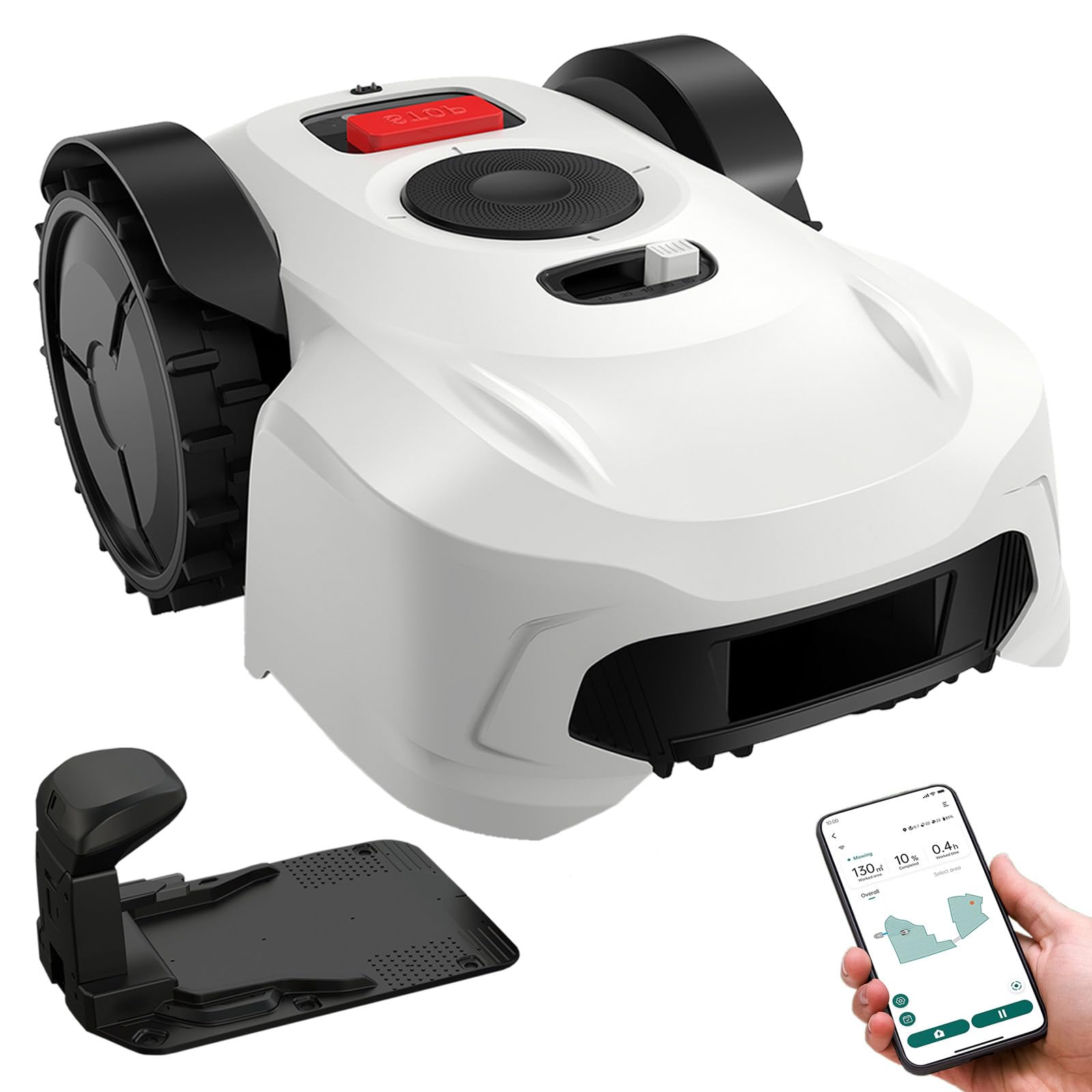 Tosaerba robotizzato, tosaerba automatico con linea di confine, programmazione/controllo dell'app, mappatura RTK+Vision, evitamento degli ostacoli, per giardini di medie e grandi dimensioni