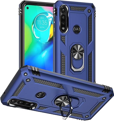 Funda para Moto G Power 2020, Motorola G Power 2020 con protector de pantalla, fundas protectoras de grado militar con anillo para Moto G Power 2020