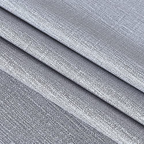 Image of sancua 100% Waterproof Round PVC Tablecloth - 54 Inch - Oil Proof Spill Proof Vinyl Table Cloth, Wipe Clean Table Cover for Dining Tables, Buffet Parties and Camping, Grey