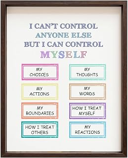 UNFRAMED Things I Can Control Poster, What I Can and Cannot Control, Therapy Office Decor, Mental Health Poster, Calm Down Corner, School Counselor Office Decor, 11 * 14"